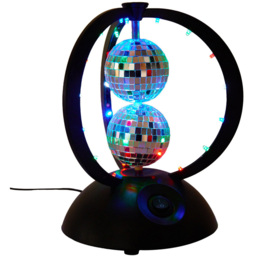 LED Disco Mirror Ball Light - Black and Chrome - Wilko - thumbnail 7