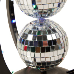 LED Disco Mirror Ball Light - Black and Chrome - Wilko - thumbnail 4