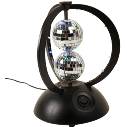 LED Disco Mirror Ball Light - Black and Chrome - Wilko - thumbnail 3