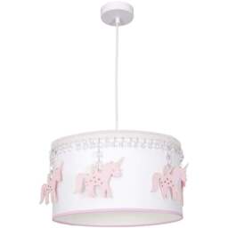 Milagro Unicorn White Pendant Lamp 230V - Size: 37 x 37 x 90cm - Wilko - thumbnail 1