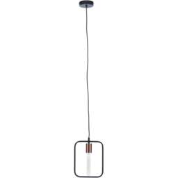 Premier Housewares Lavis Black and Copper Finish Pendant Light - Size: 20 x 5 x 150cm - Wilko - thumbnail 1
