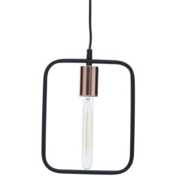 Premier Housewares Lavis Black and Copper Finish Pendant Light - Size: 20 x 5 x 150cm - Wilko - thumbnail 4