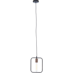 Premier Housewares Lavis Black and Copper Finish Pendant Light - Size: 20 x 5 x 150cm - Wilko - thumbnail 3