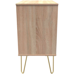 Crowndale 3 Drawer White Matt and Bardolino Oak Chest of Drawers Ready Assembled - Wilko - thumbnail 5
