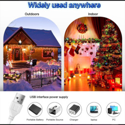 Shatchi 20m Multicolour LED Strip Rope Lights - Wilko - thumbnail 5