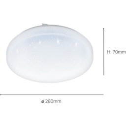 EGLO Frania Crystal-Effect Ceiling Light - Size: 7 x 28 x 7cm - white - Wilko - thumbnail 5