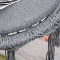 Outsunny Hanging Chair Swing Hammock - Size: 42 x 80 x 80cm - Grey - Wilko - thumbnail 4