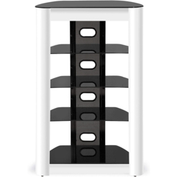 Centurion Supports Zinnia 5 Tier Black Glass Shelves AV Rack - Size: 102 x 68 x 49cm - Multi - Wilko - thumbnail 6