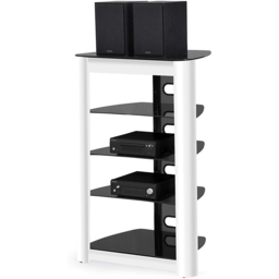 Centurion Supports Zinnia 5 Tier Black Glass Shelves AV Rack - Size: 102 x 68 x 49cm - Multi - Wilko - thumbnail 4