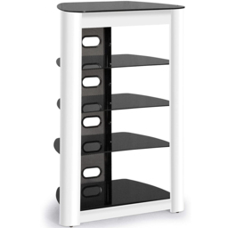Centurion Supports Zinnia 5 Tier Black Glass Shelves AV Rack - Size: 102 x 68 x 49cm - Multi - Wilko - thumbnail 5