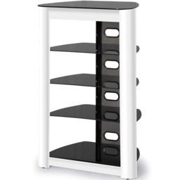 Centurion Supports Zinnia 5 Tier Black Glass Shelves AV Rack - Size: 102 x 68 x 49cm - Multi - Wilko - thumbnail 7