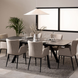 Florence Blackburn Ceramic 6 Seater Dining Table Black - Furniture To Go - Wilko - thumbnail 6