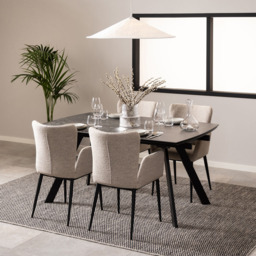 Florence Blackburn Ceramic 6 Seater Dining Table Black - Furniture To Go - Wilko - thumbnail 7