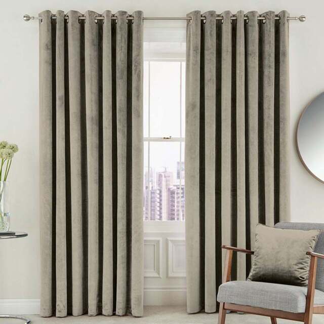 Helena Springfield Escala Lined Linen Curtains 168 x 183cm - Size: W 168 x D 183cm - Wilko - image 1