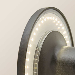 ValueLights Chad Matte Black Backlit Circle LED Outdoor Wall Light - Size: 5.8 x 16.5 x 16.5cm - Wilko - thumbnail 7
