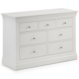 Julian Bowen Clermont 7 Drawer Surf White Chest of Drawers - Wilko - thumbnail 3