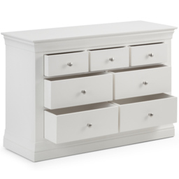 Julian Bowen Clermont 7 Drawer Surf White Chest of Drawers - Wilko - thumbnail 4