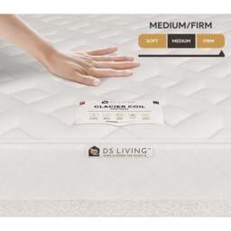 DS Living Glacier Bliss Super King Size Gel Enhanced Bonnell Spring Mattress - White - Wilko - thumbnail 6