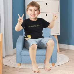 Tommy Toys Blue Kids Armchair with Padded Seat - Wilko