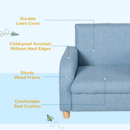 Tommy Toys Blue Kids Armchair with Padded Seat - Wilko - thumbnail 6