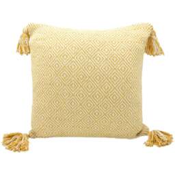 Velosso Diamond Ochre Filled Cushion 43 x 43cm 2 Pack - Yellow - Wilko