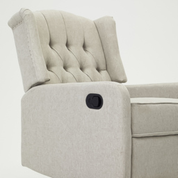 Home Detail Charles Grey Swivel Manual Recliner Chair - Size: Single - Wilko - thumbnail 4