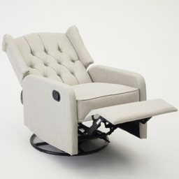 Home Detail Charles Grey Swivel Manual Recliner Chair - Size: Single - Wilko - thumbnail 6
