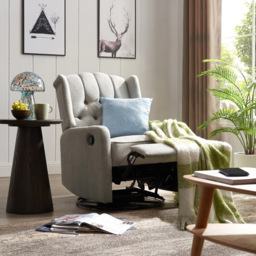 Home Detail Charles Grey Swivel Manual Recliner Chair - Size: Single - Wilko - thumbnail 7