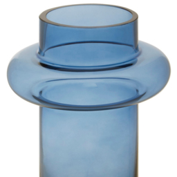 Premier Housewares Blue Cabrina Glass Vase - Size: 17 x 17 x 25cm - Wilko - thumbnail 6