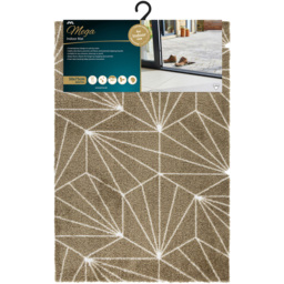 JVL Mega Brown Geo Latex Backed Door Mat and Runner Set - Size: 150 x 57 x 4cm - Wilko - thumbnail 3
