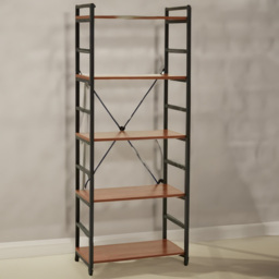 Premier Housewares Laxton 5 Shelf Red Pomelo Bookshelf - Multi - Interiors by Premier - Wilko