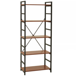 Premier Housewares Laxton 5 Shelf Red Pomelo Bookshelf - Multi - Interiors by Premier - Wilko - thumbnail 3
