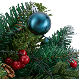 Living and Home Pre-Lit Christmas Planter Bush with Pinecones and Red Berries 58cm - Size: 58 x 61 x 61cm - Multi - Wilko - thumbnail 4