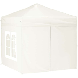 vidaXL 2 x 2m Cream Foldable Party Tent with Sidewalls - Wilko - thumbnail 4