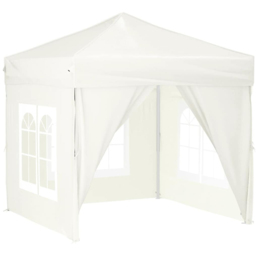 vidaXL 2 x 2m Cream Foldable Party Tent with Sidewalls - Wilko - thumbnail 3