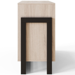 GFW Taite 3 Door 2 Drawer Oak Sideboard - Size: 78 x 105 x 42cm - Brown - Wilko - thumbnail 6