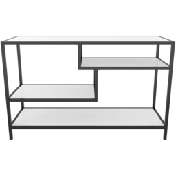 Decorotika Robins Industrial Black and White TV Stand - Size: 75 x 120 x 39cm - Multi - Wilko - thumbnail 6