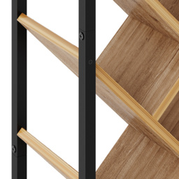 Living and Home 9 Shelf Black and Light Wood Freestanding Tree Bookcase - Natural - Wilko - thumbnail 5