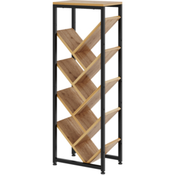Living and Home 9 Shelf Black and Light Wood Freestanding Tree Bookcase - Natural - Wilko - thumbnail 3