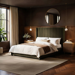 Flair Tiggy Double Khaki Velvet Ottoman Bed with Winged Headboard - Green - Wilko - thumbnail 7