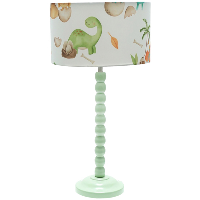 ValueLights Bobbins Children's Dino Sage Green LED Table Lamp - Size: 48 x 25 x 25cm - Multi - Wilko - image 1