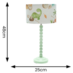 ValueLights Bobbins Children's Dino Sage Green LED Table Lamp - Size: 48 x 25 x 25cm - Multi - Wilko - thumbnail 6
