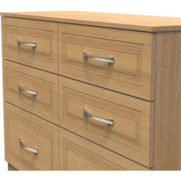 Crowndale Dorset 6 Drawer Modern Oak Wide Chest of Drawers Ready Assembled - Wood - Wilko - thumbnail 6