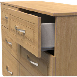 Crowndale Dorset 6 Drawer Modern Oak Wide Chest of Drawers Ready Assembled - Wood - Wilko - thumbnail 7