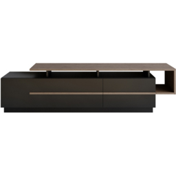 Decorotika Pia Black and Walnut TV Unit - Size: 46.4 x 180 x 18.26cm - Multi - Wilko - thumbnail 3
