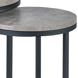 Julian Bowen Staten Concrete Round Nest of Tables Set of 2 - Size: 40 x 40 x 55cm - Black - Wilko - thumbnail 7