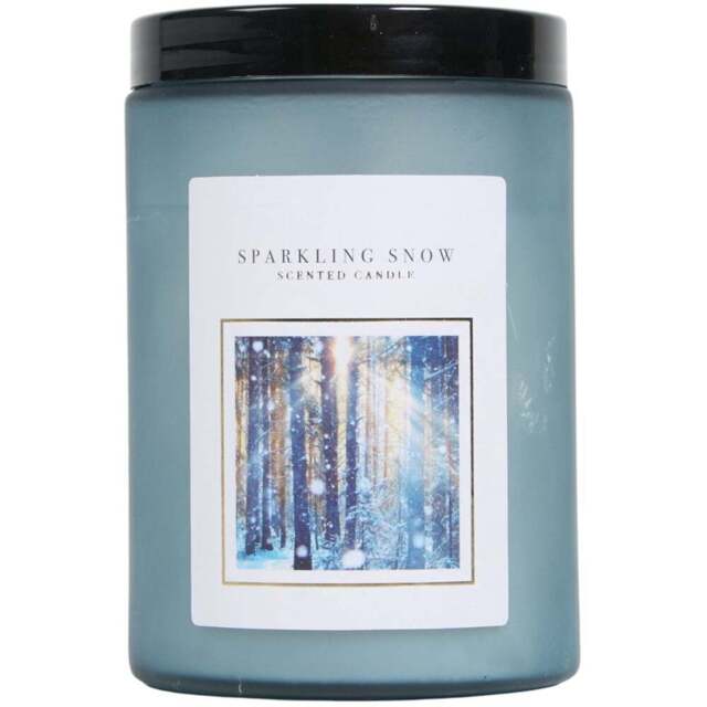 Sparkling Snow Jar Candle Blue - Wilko - image 1