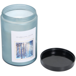 Sparkling Snow Jar Candle Blue - Wilko - thumbnail 4