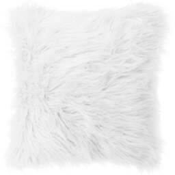 Living and Home White Fluffy Faux Fur Cushion Cover - Wilko