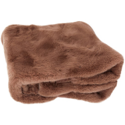 Rabbit Faux Fur Throw - Mocha/Medium - Divante - Wilko - thumbnail 5